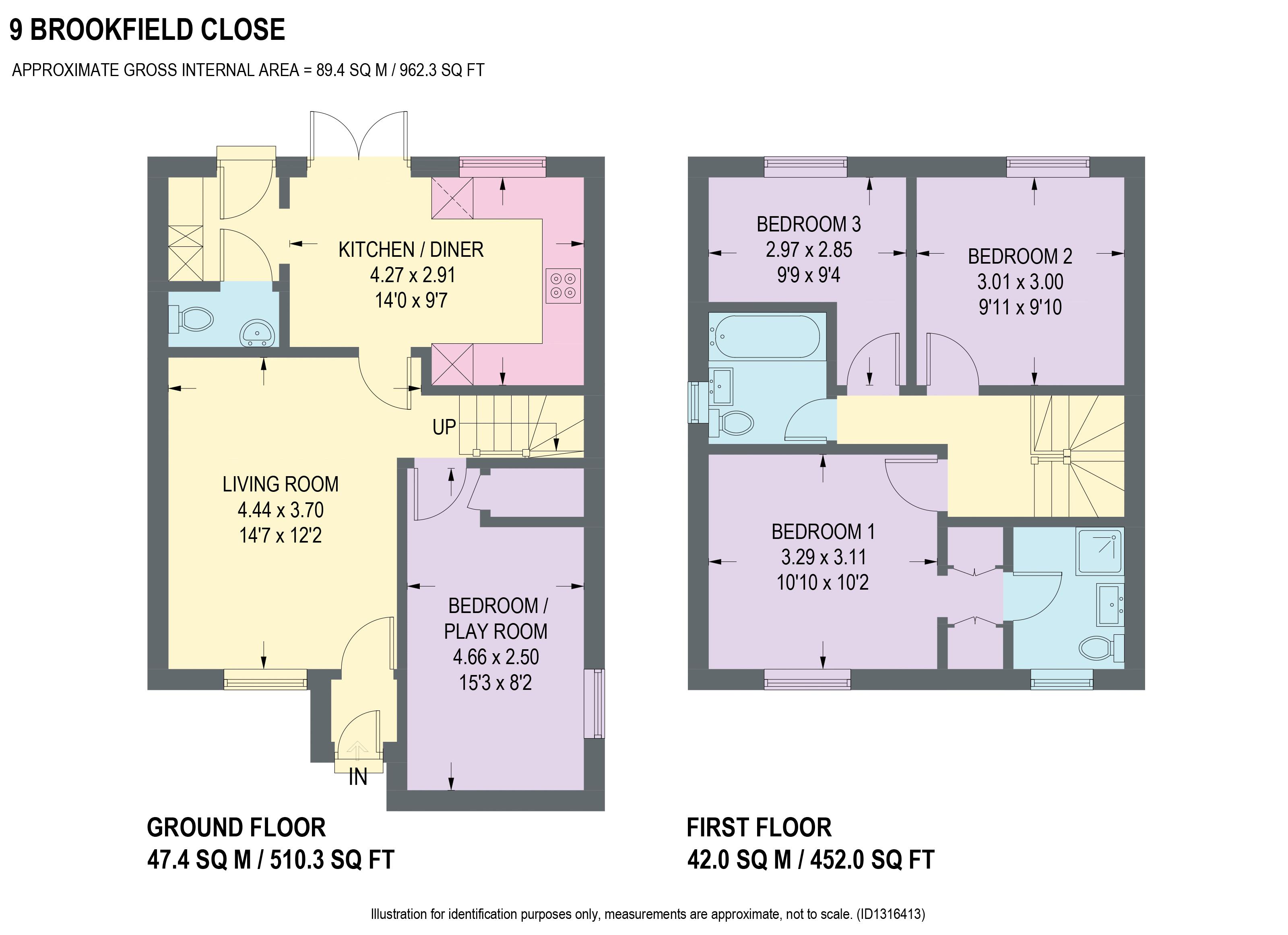 9, Brookfield Close, Chesterfield floorplan