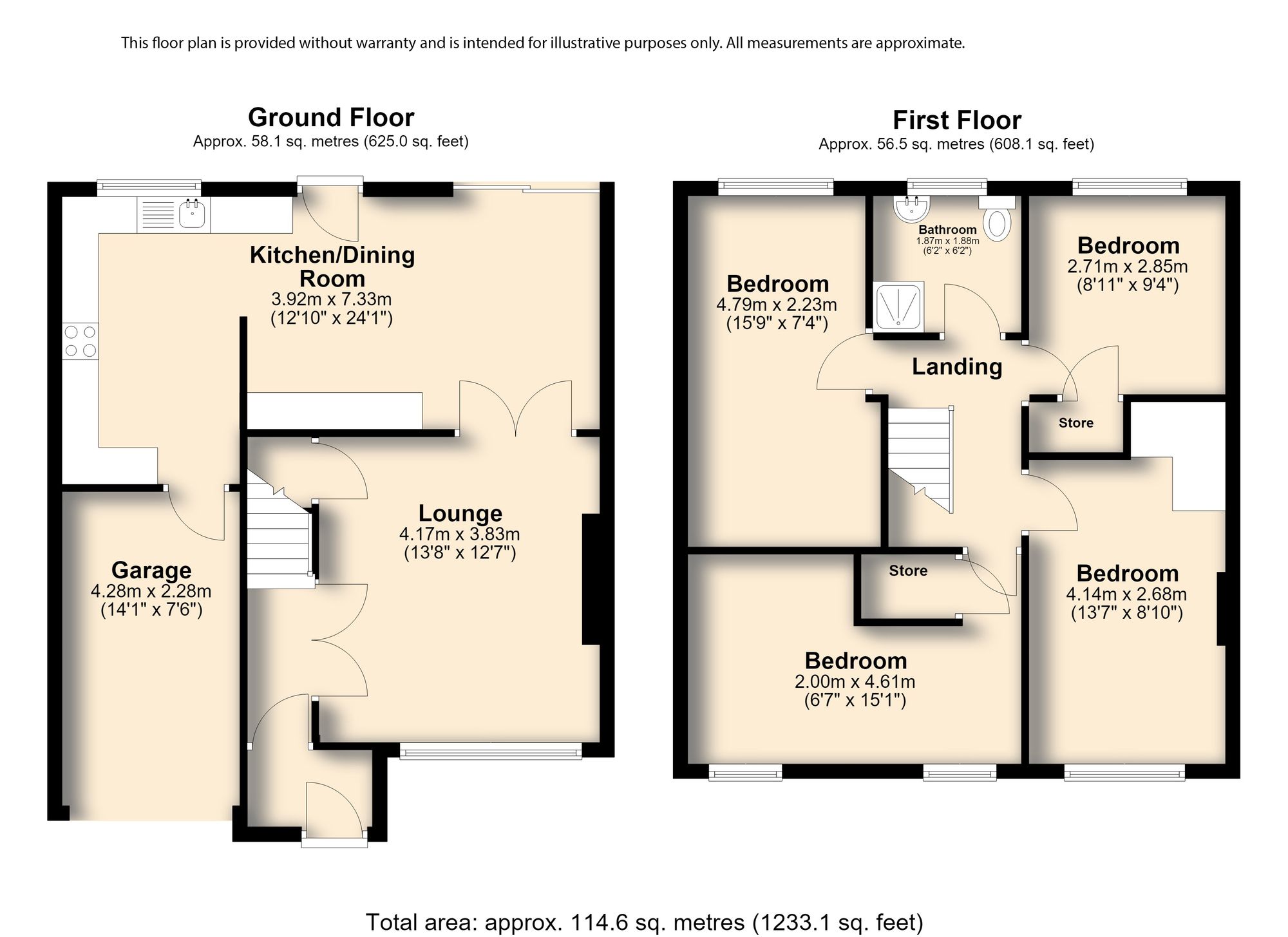 42 Rowan Tree Road, Sheffield floorplan