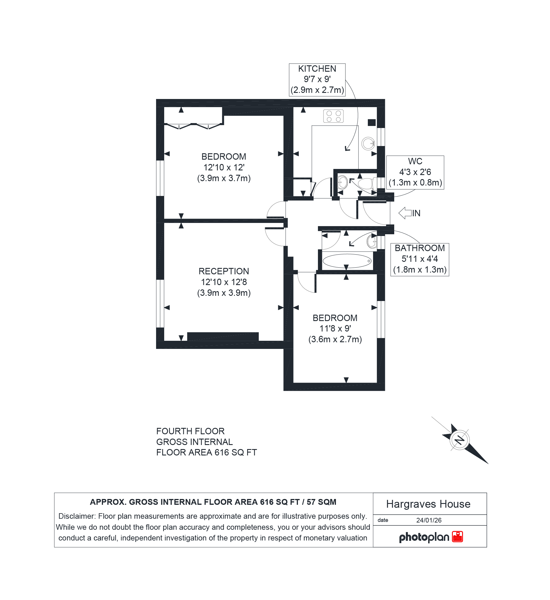 Hargraves House, White City Estate, London floorplan
