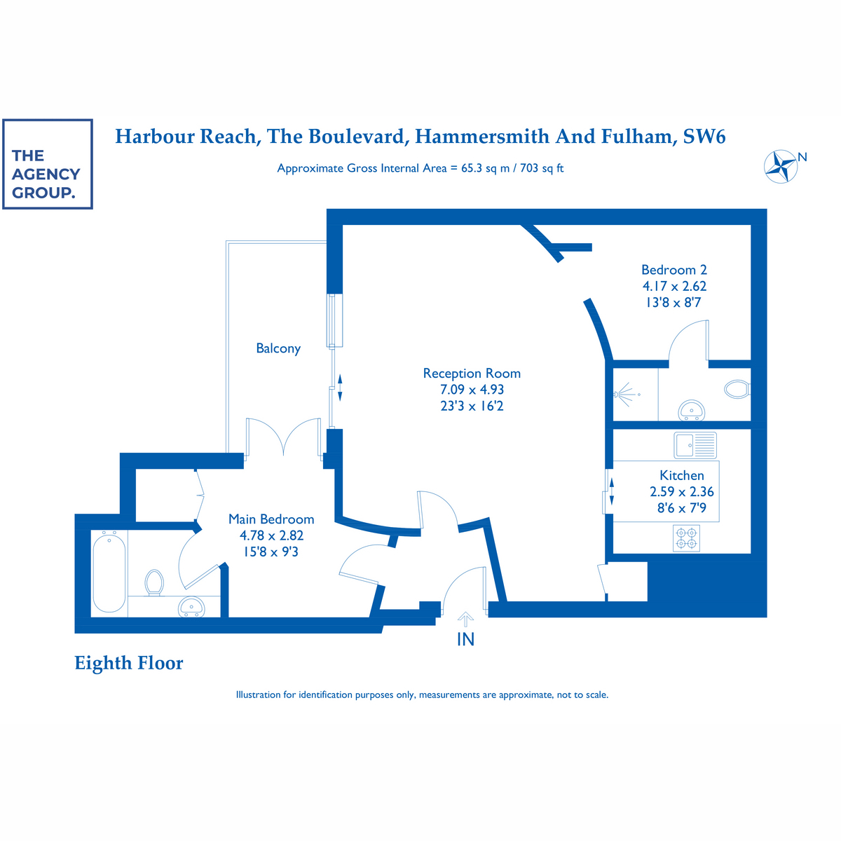 Flat 40, ., The Boulevard, London floorplan