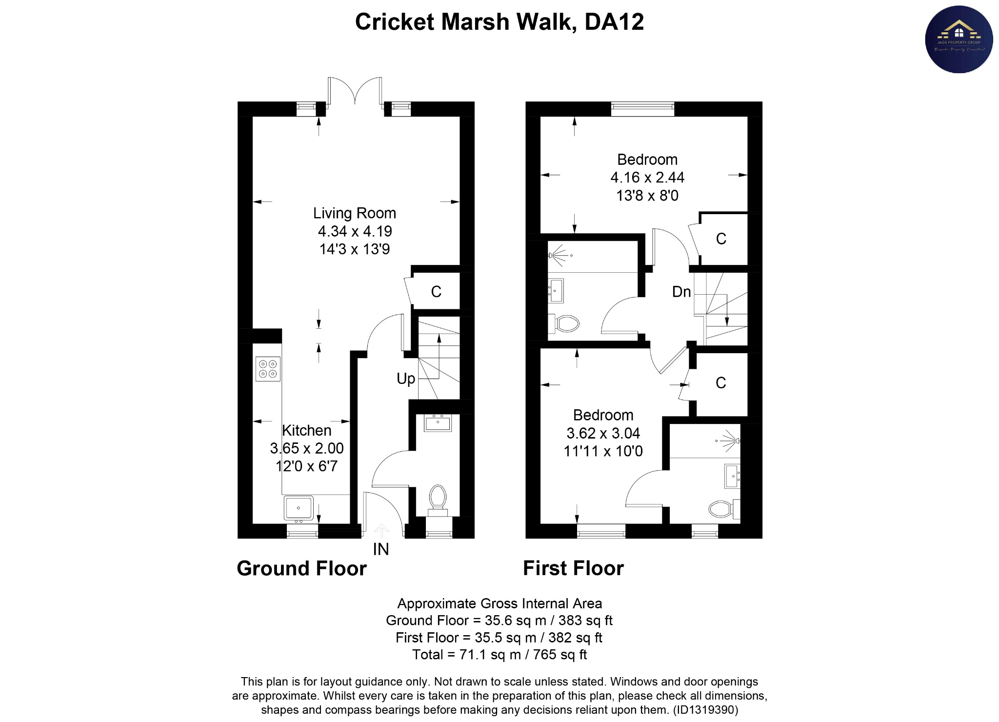 6 Cricket Marsh Walk, Gravesend, Kent floorplan