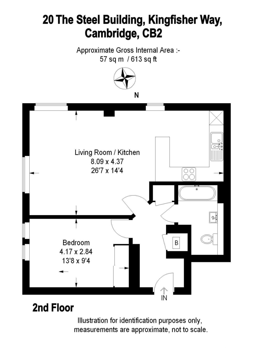 1 Bedrooms Flat to rent in The Steel Building, Kingfisher Way, Cambridge CB2