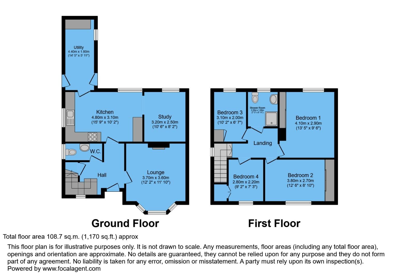 131, Coniston Road, Chesterfield floorplan