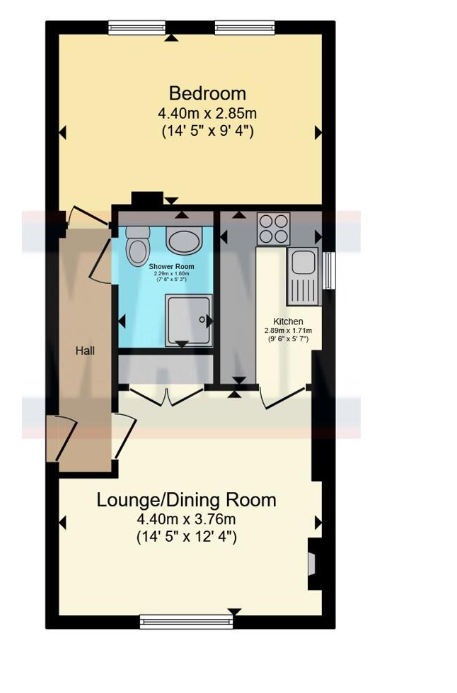 Flat 8, Meridian Court, 166, Lee High Road, London floorplan