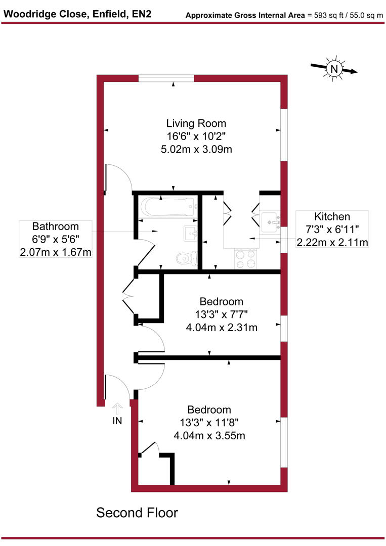 31, Woodridge Close, Enfield floorplan