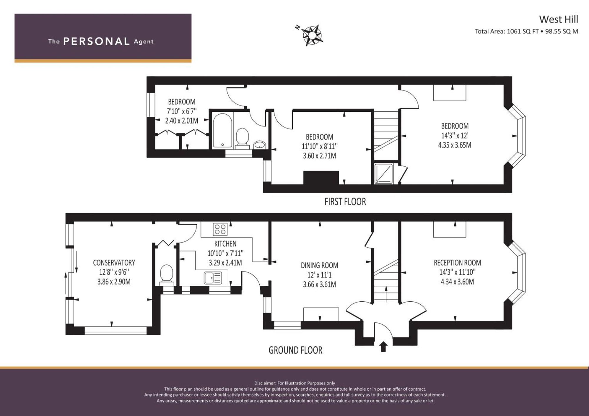 36 West Hill, Epsom floorplan