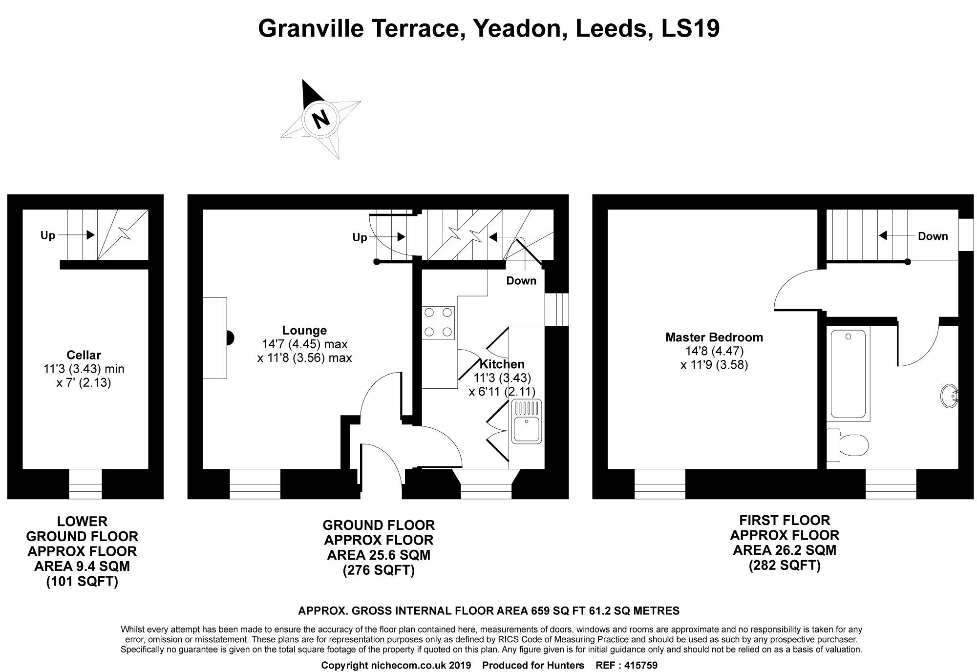 1 Bedrooms Terraced house for sale in Granville Terrace, Yeadon, Leeds LS19