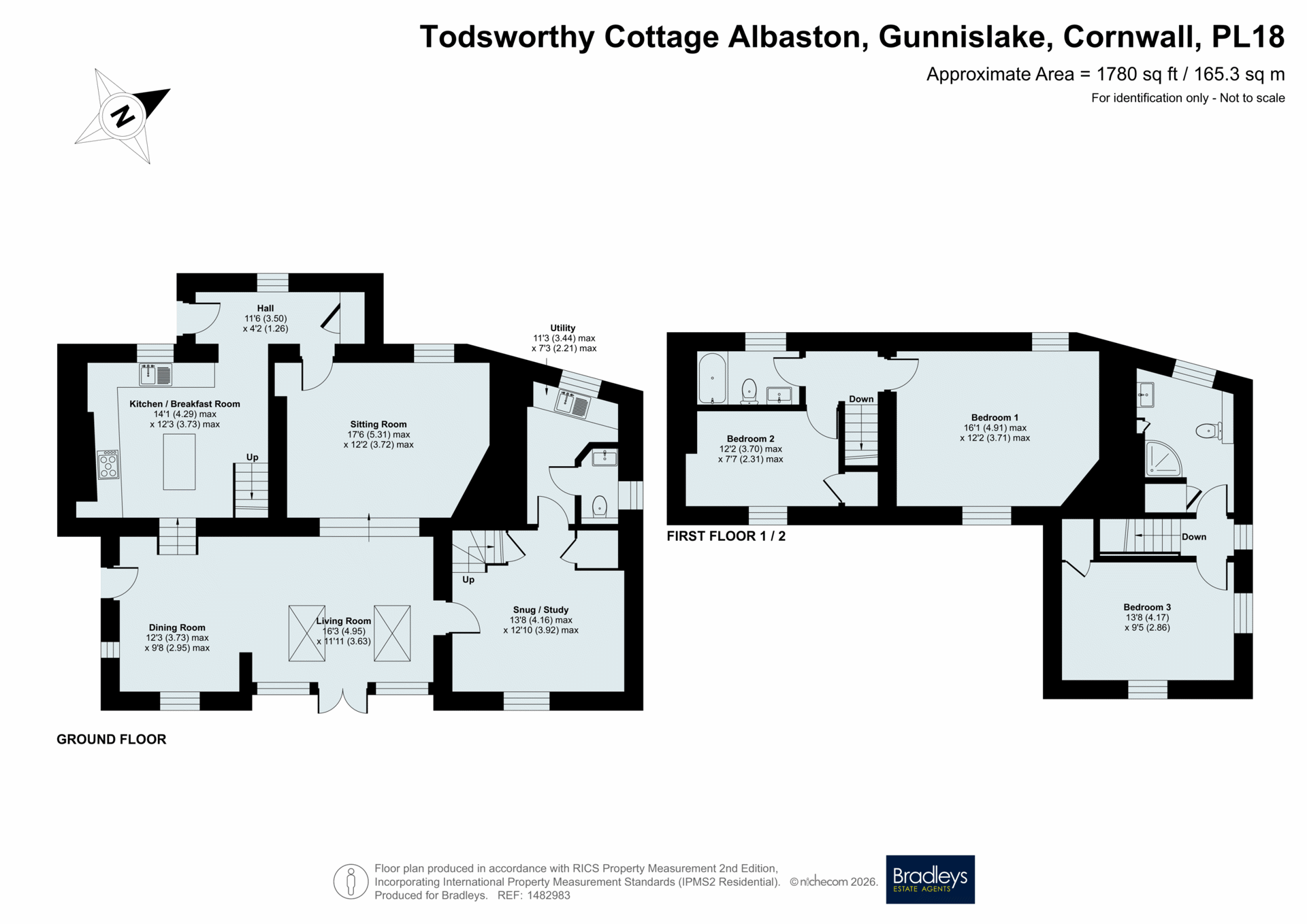 Todsworthy Cottage,, Albaston, Cornwall floorplan