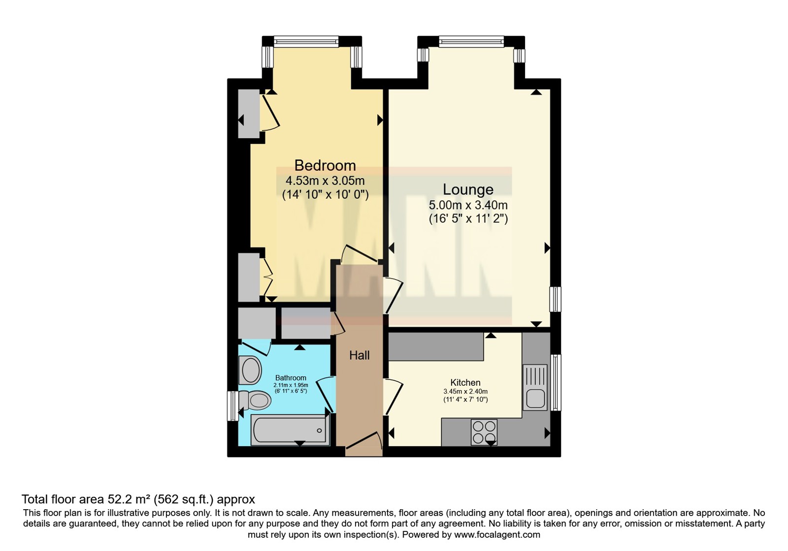Flat 20, Albemarle Lodge, 77, Kent House Road, London floorplan