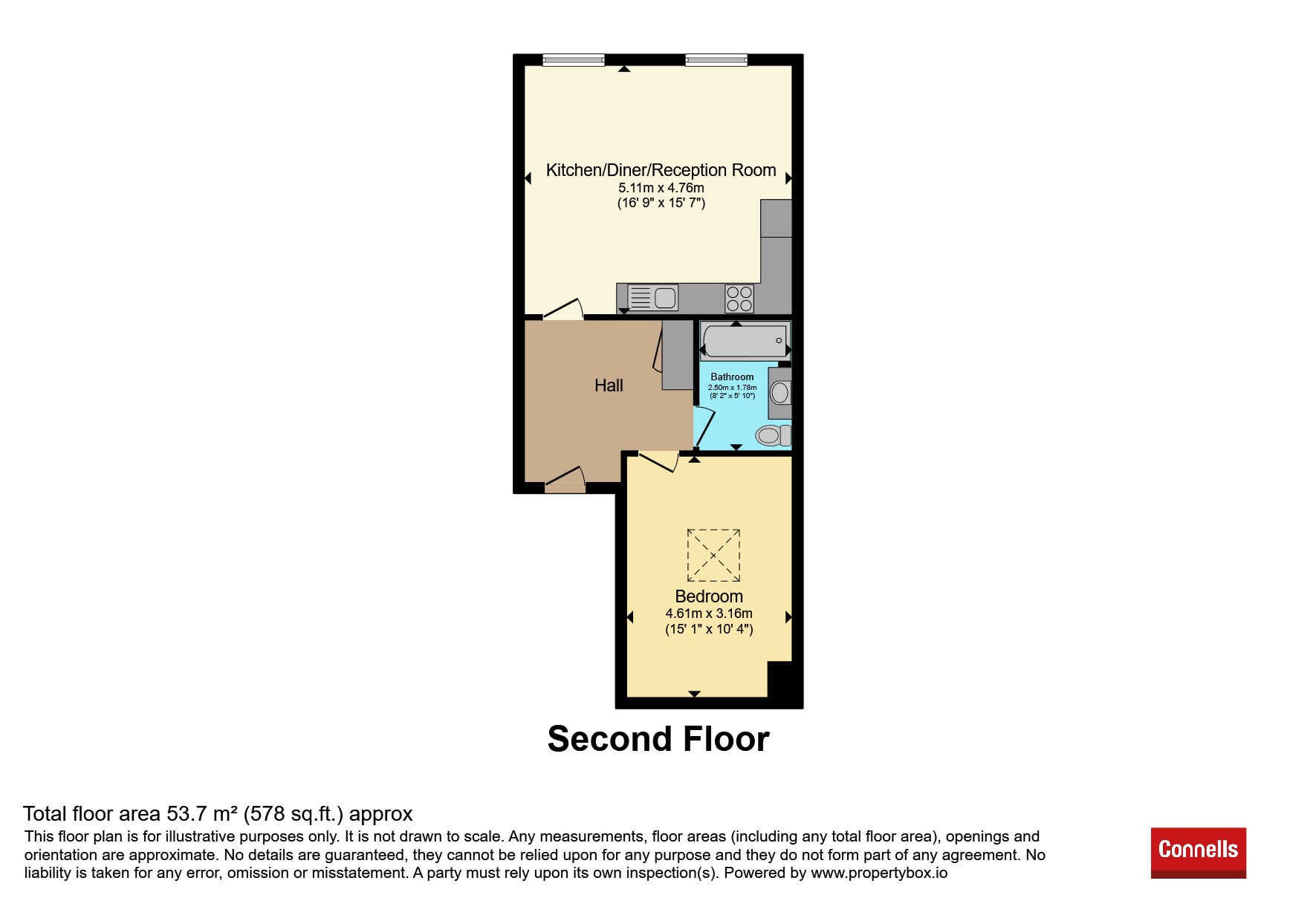 Flat 3,, 5, Newton Road, Tunbridge Wells floorplan