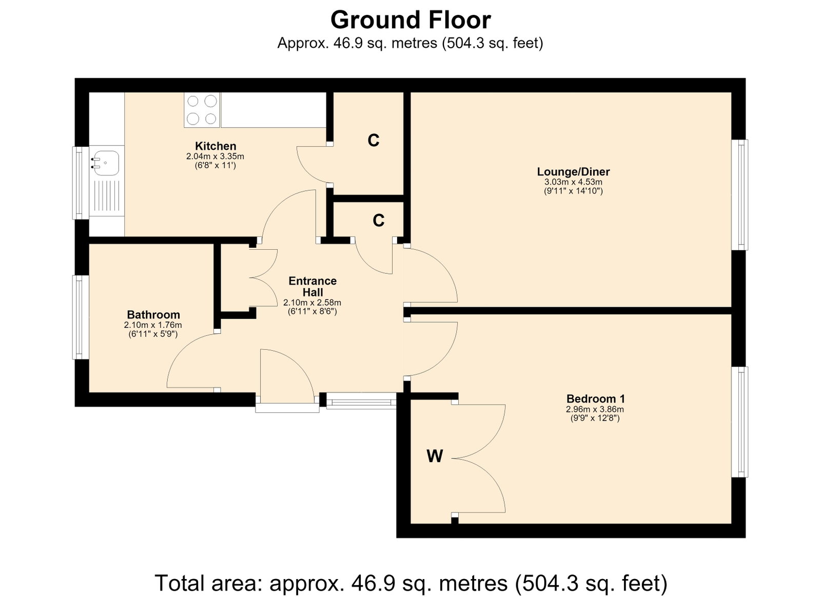 140, Eskdale, Skelmersdale floorplan