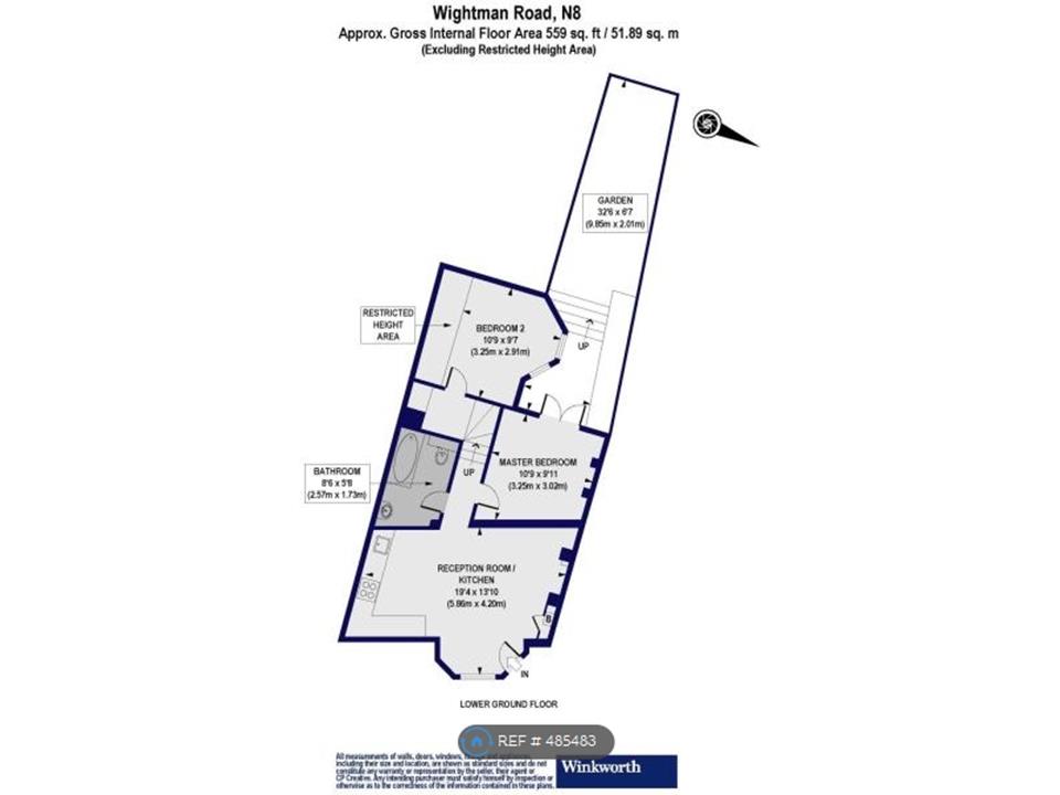 1 Bedrooms Flat to rent in Wightman Road, London N8