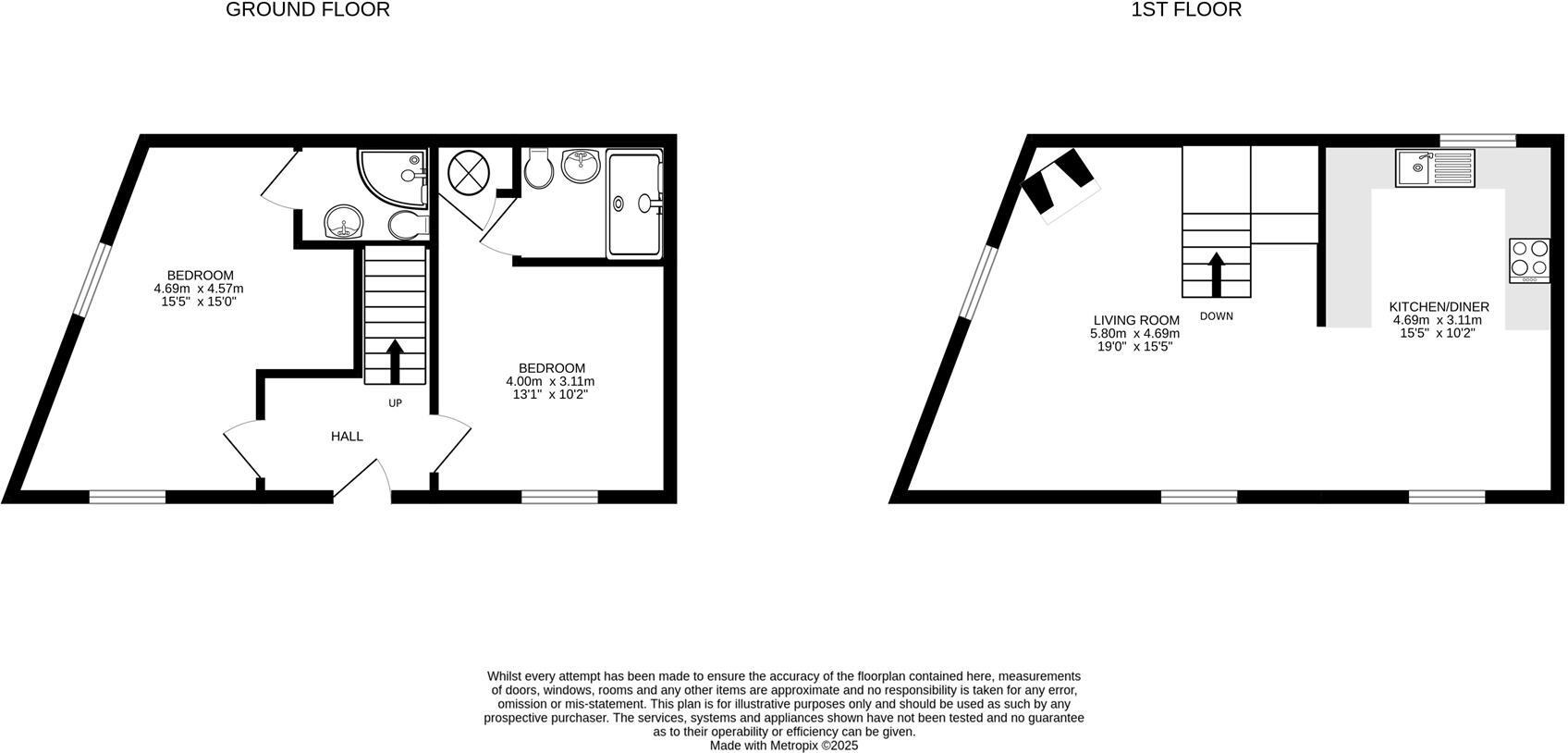 3 Chapel Row, Shute Lane, Helston floorplan