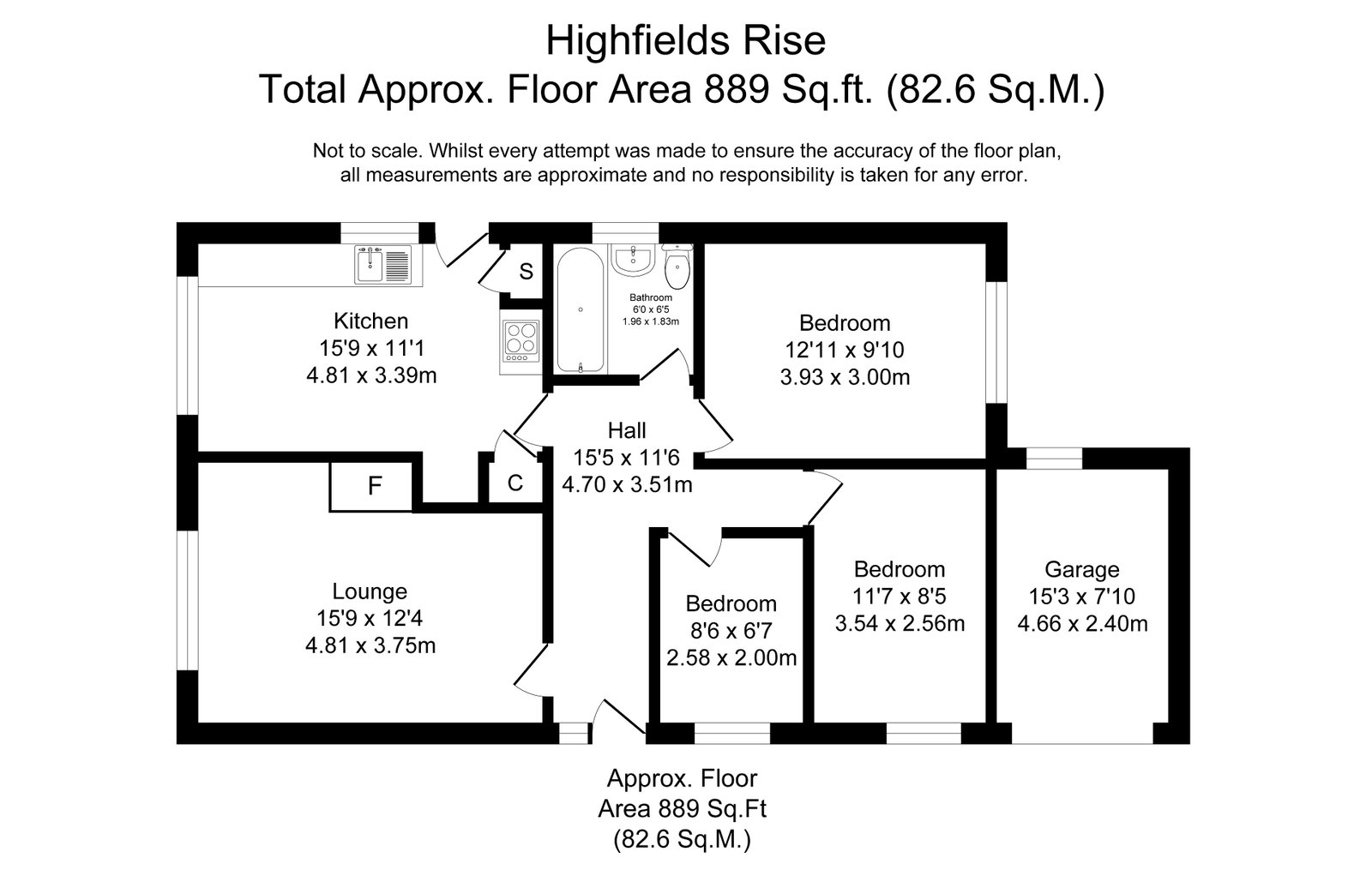 31, Highfields Rise, Lincoln floorplan