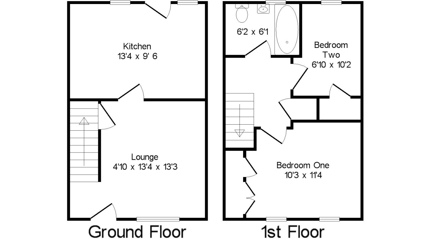 2 Bedrooms Terraced house for sale in Highover Way, Hitchin, Hertfordshire SG4