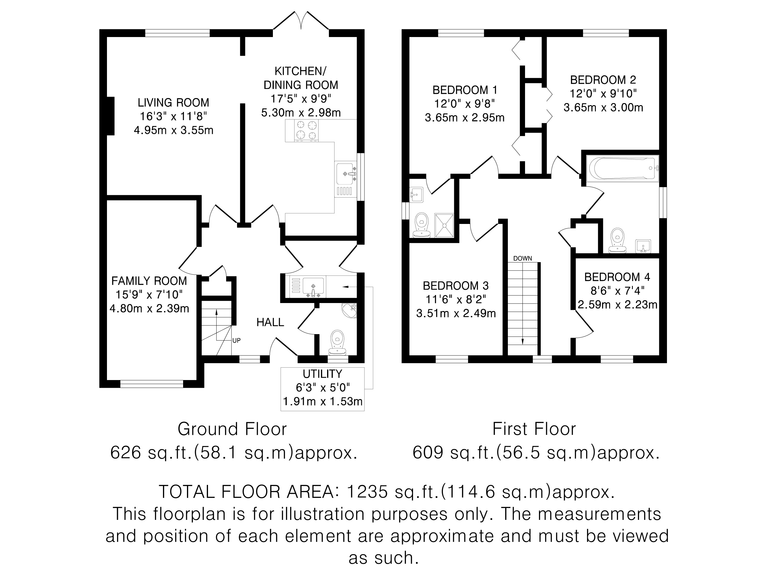 2, Draper Court, St. Albans floorplan