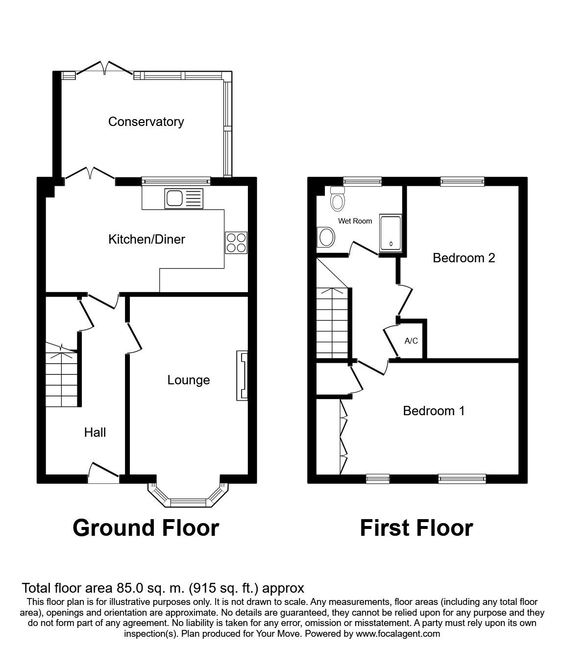 2 Bedrooms Terraced house for sale in Crawshaw Close, Long Whatton, Loughborough LE12