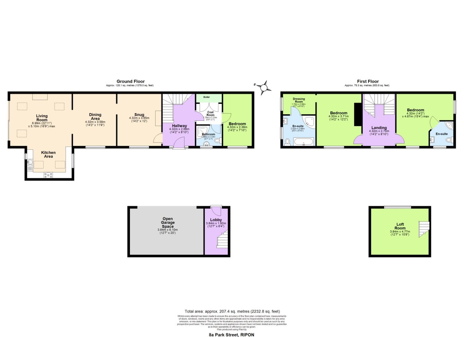 The Coach House, 8a, Park Street, Ripon floorplan