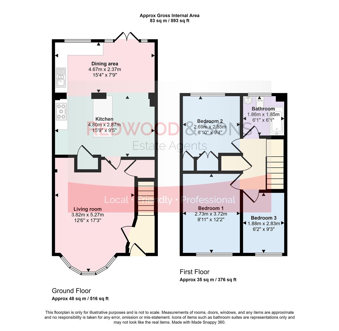 3 bed terraced house for sale in Farnhurst Road, Barnham, Bognor Regis