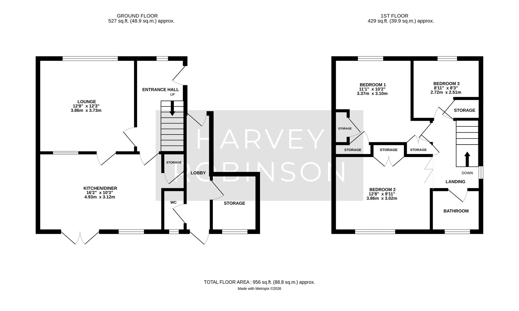 21 Brookside, Huntingdon floorplan
