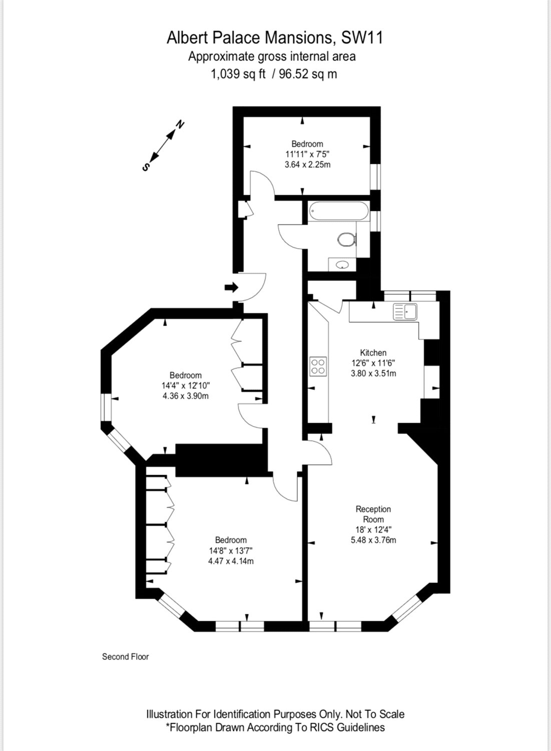 3 Bedrooms Flat to rent in Albert Palace Mansions, Lurline Gardens, London SW11