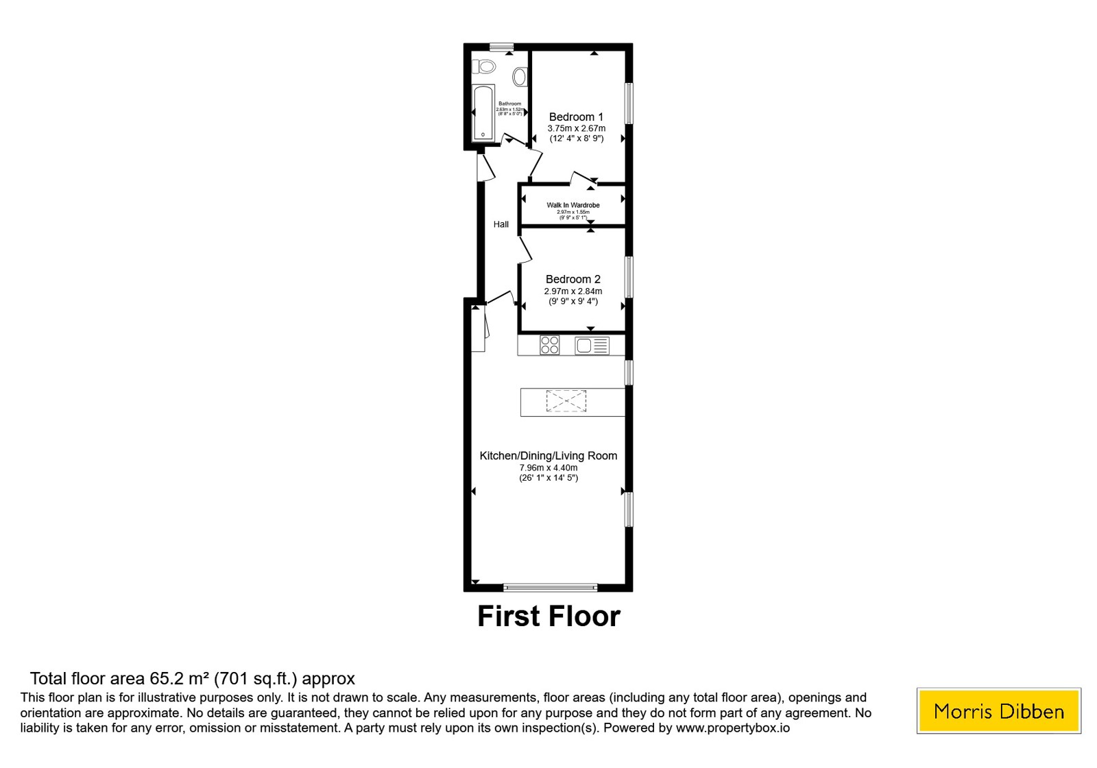 Flat F, 3, Elm Grove, Hayling Island floorplan