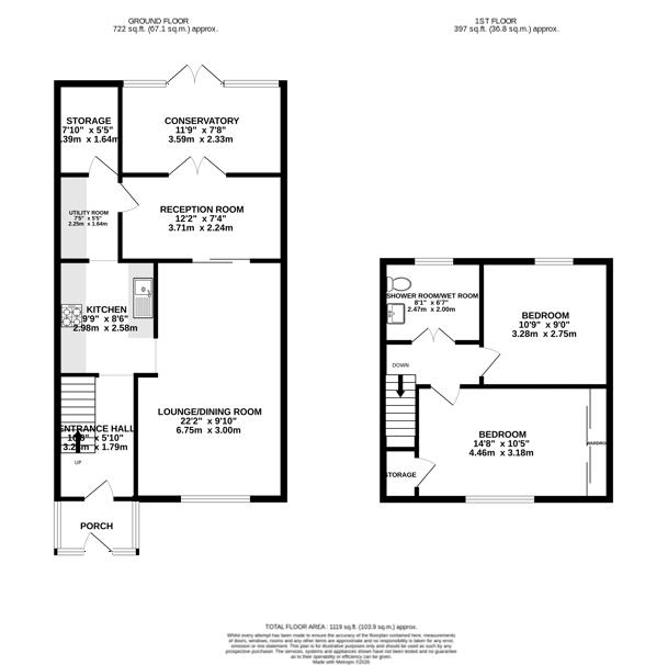 6, St. James Close, Rochester floorplan