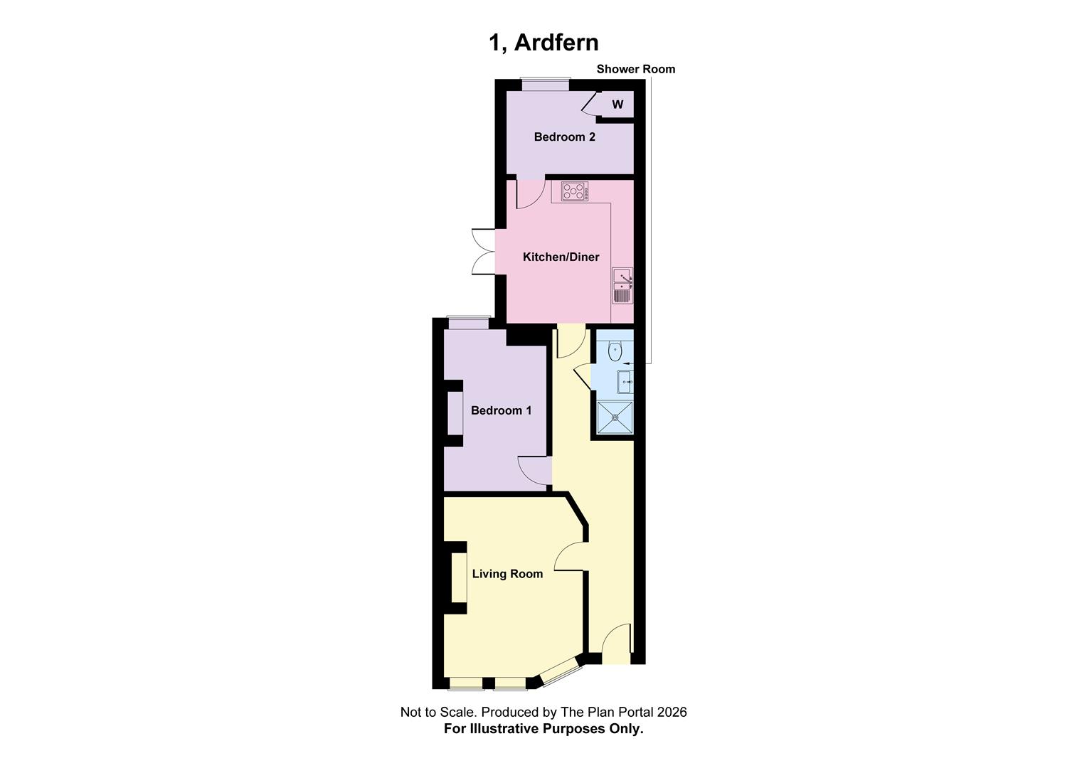 1, Ardfern, Gate Lane, Freshwater floorplan