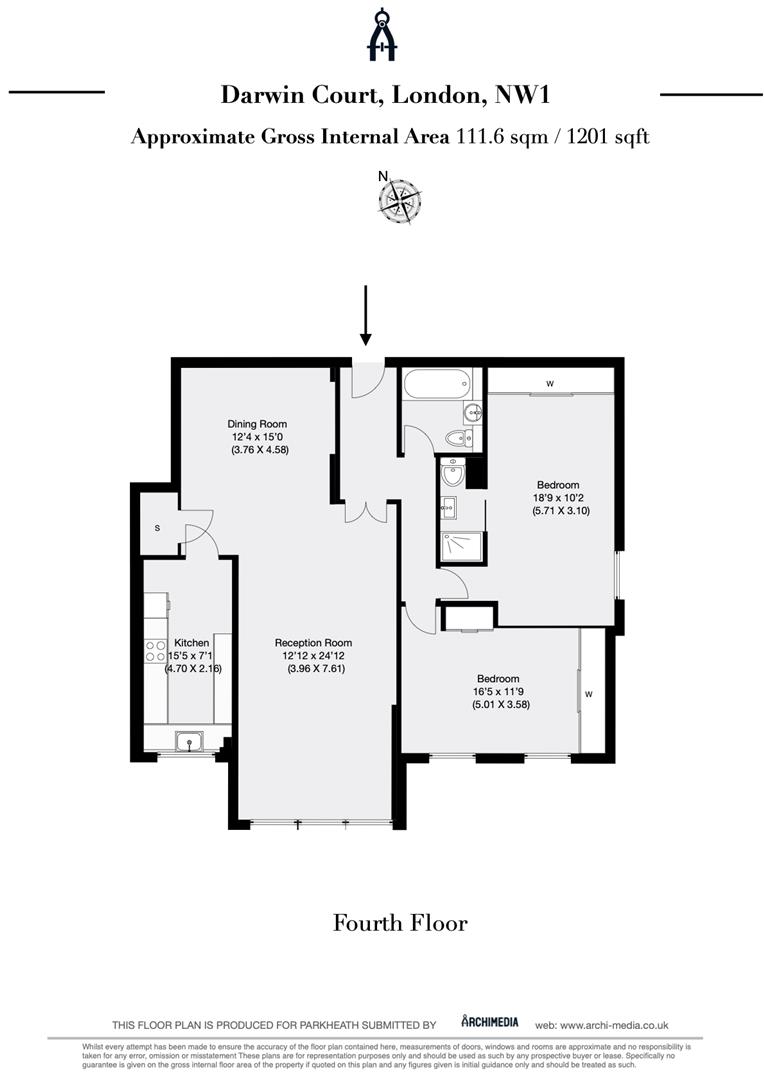 85, Darwin Court, Gloucester Avenue, London floorplan