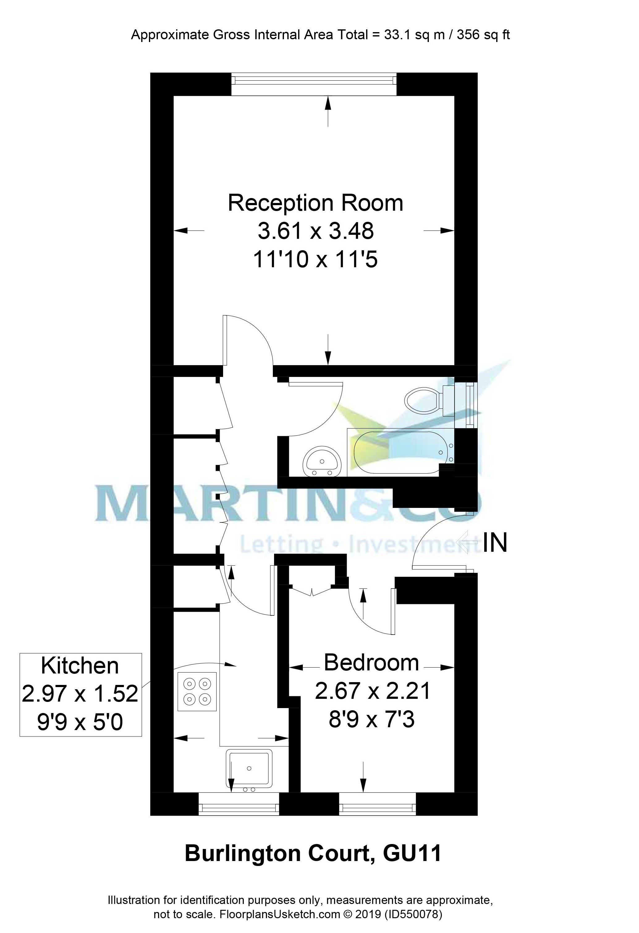 1 Bedrooms Flat for sale in Burlington Court, Aldershot, Hampshire GU11