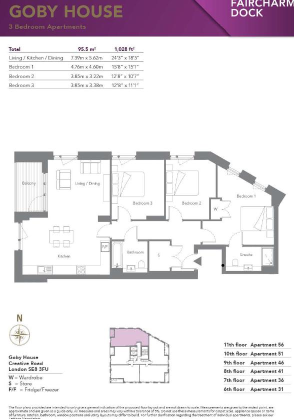 51b Goby House, Creative Road, London floorplan