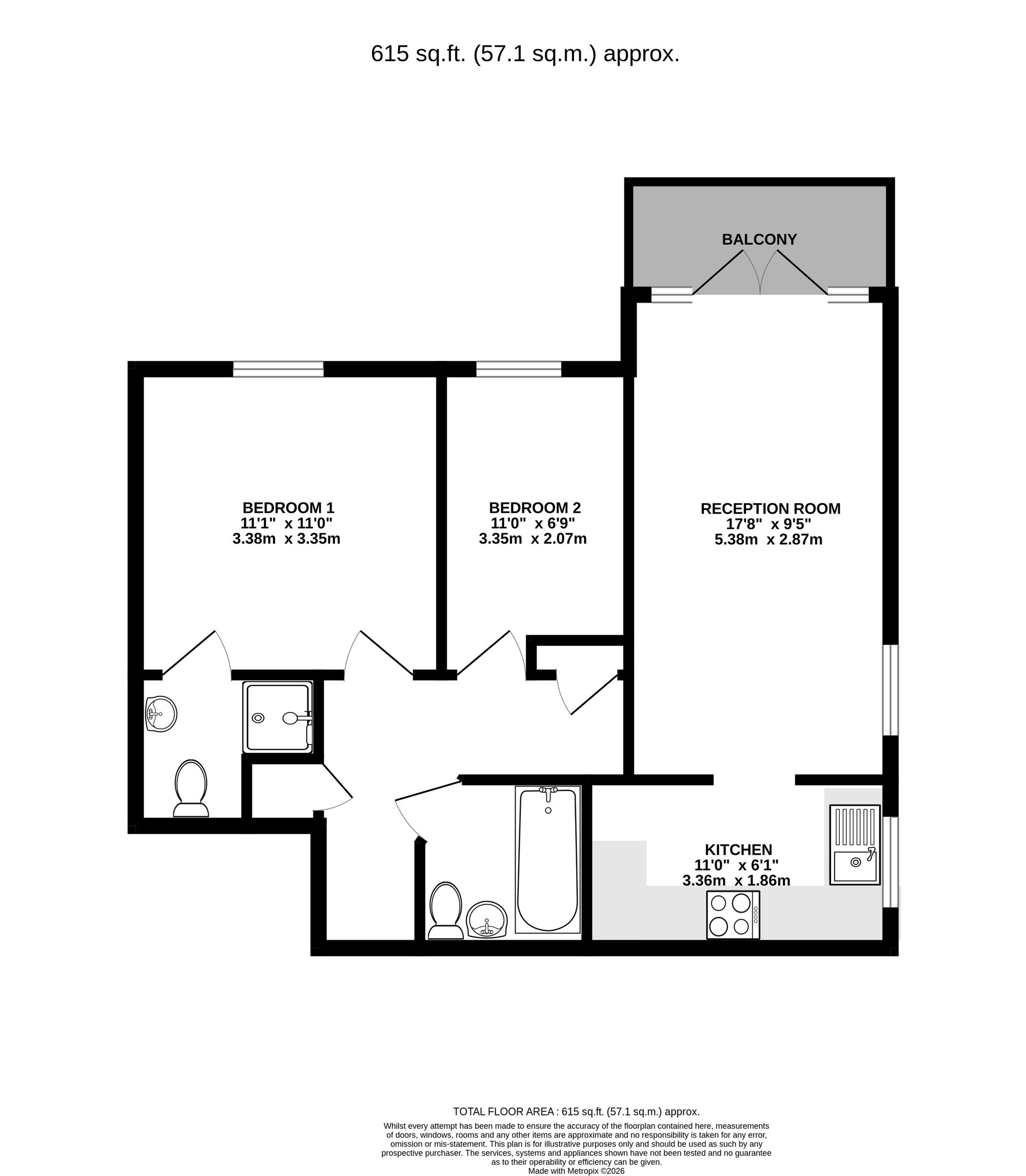 Flat 8 Conifer Rise, Goodearl Court, Conifer Rise, High Wycombe floorplan