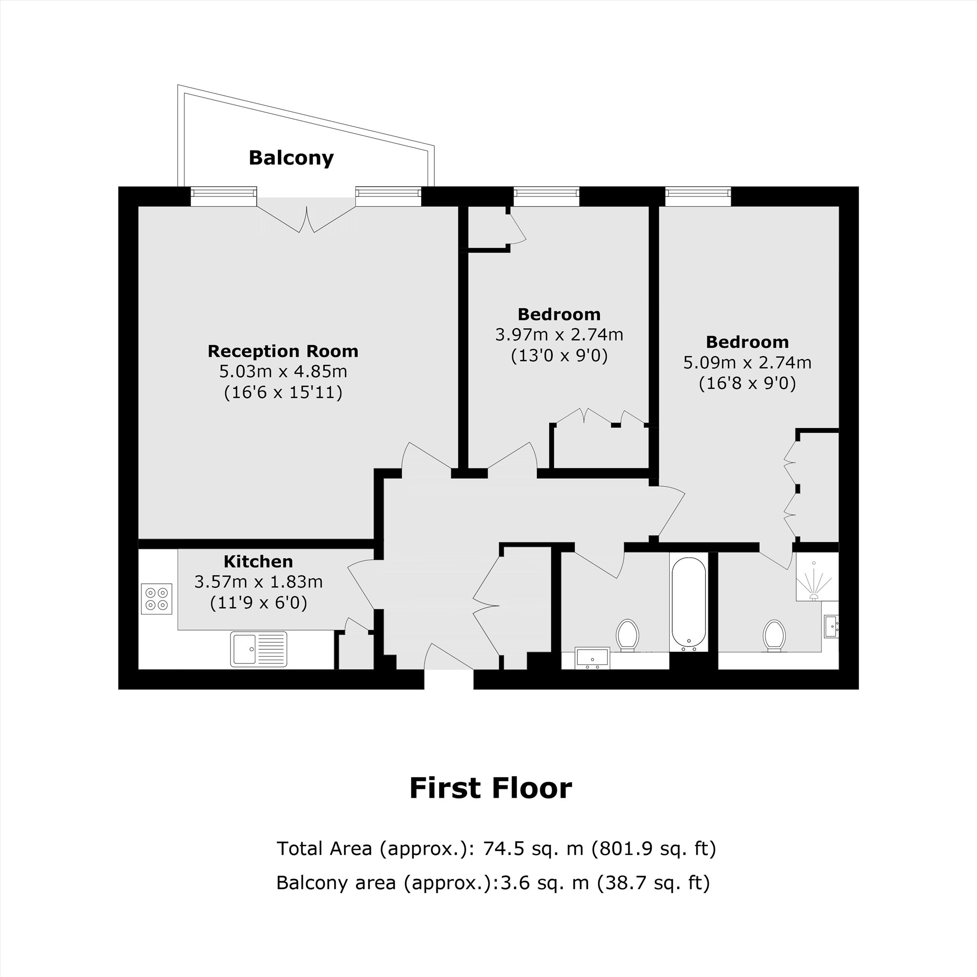 Flat 15, Old Theatre Court, 123, Park Street, London floorplan