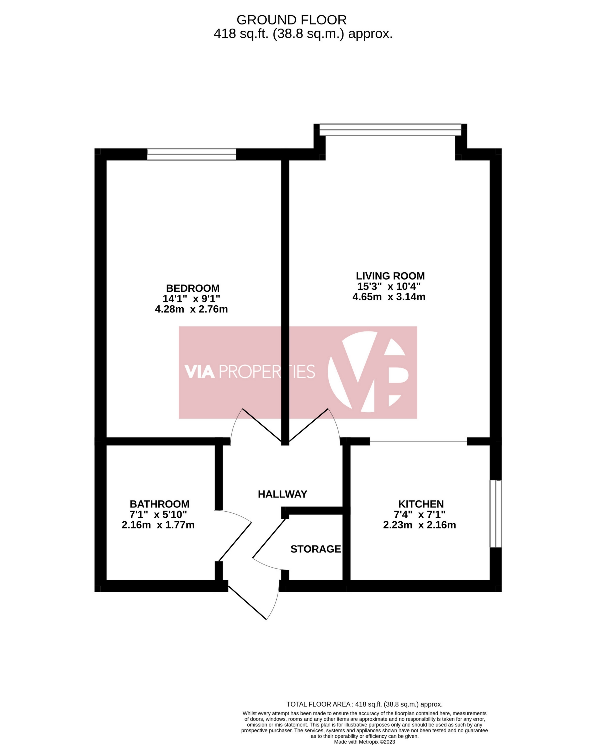 Flat 2 Whitley Court, Whitley Road, Hoddesdon floorplan