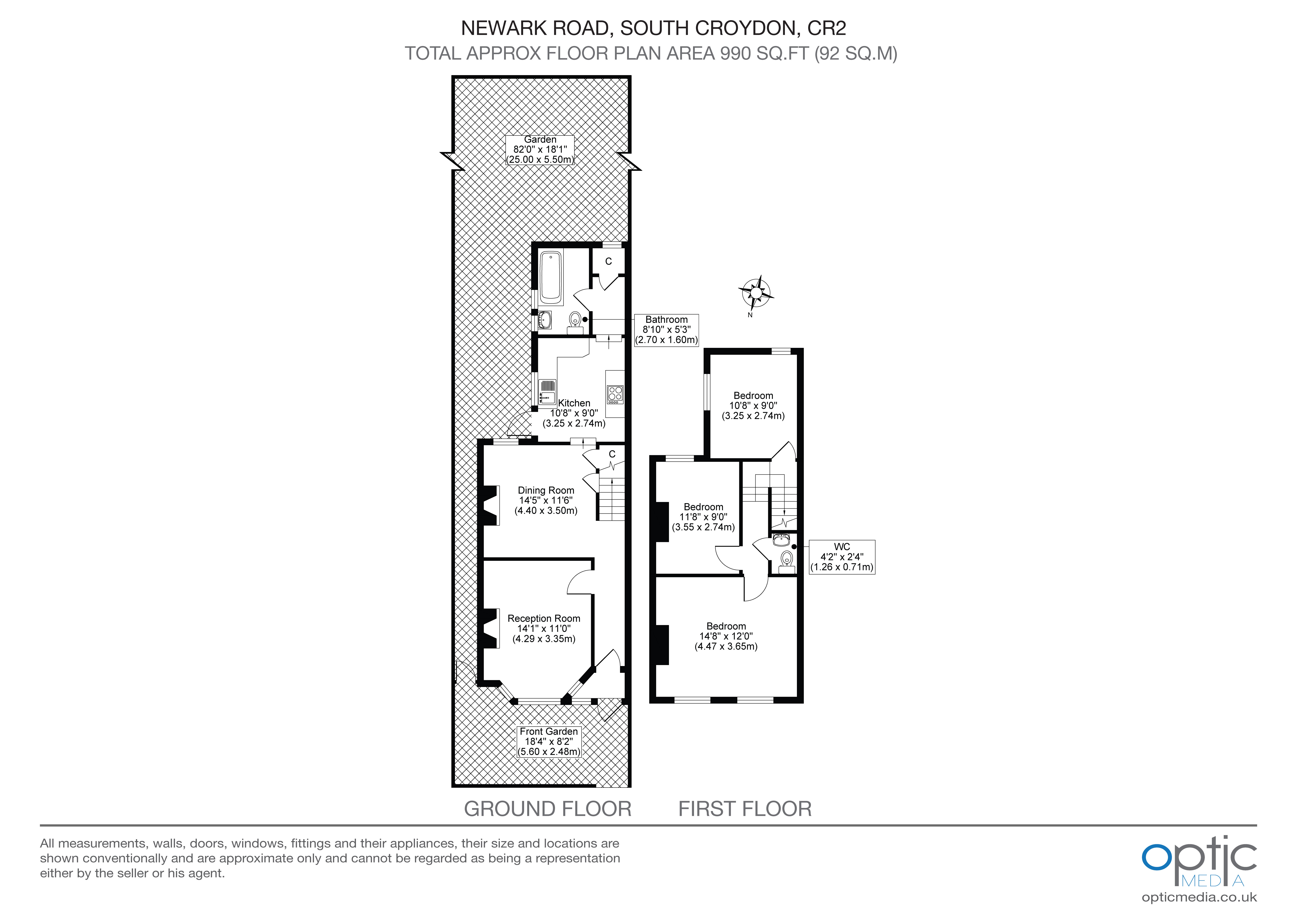 20, Newark Road, South Croydon floorplan