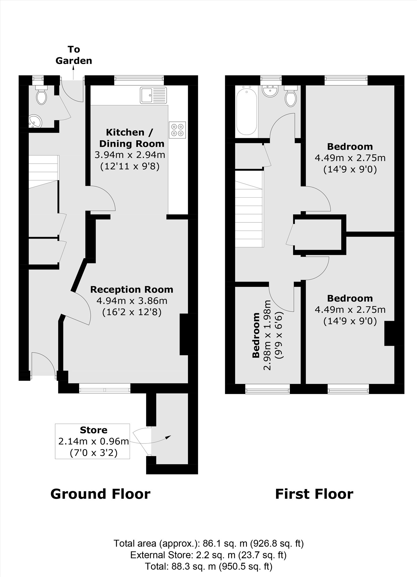 9, Harcourt Close, Isleworth floorplan