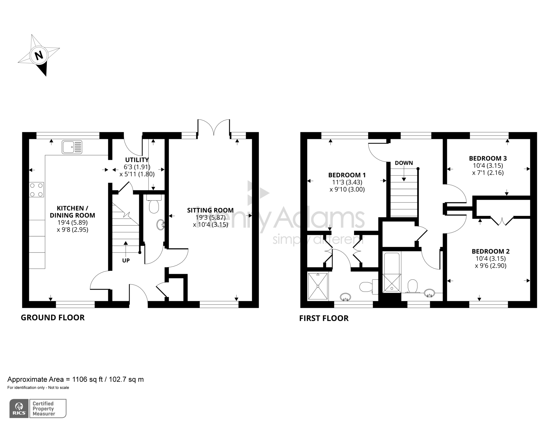 Clay Lane, Fishbourne PO18, 3 bedroom terraced house for sale