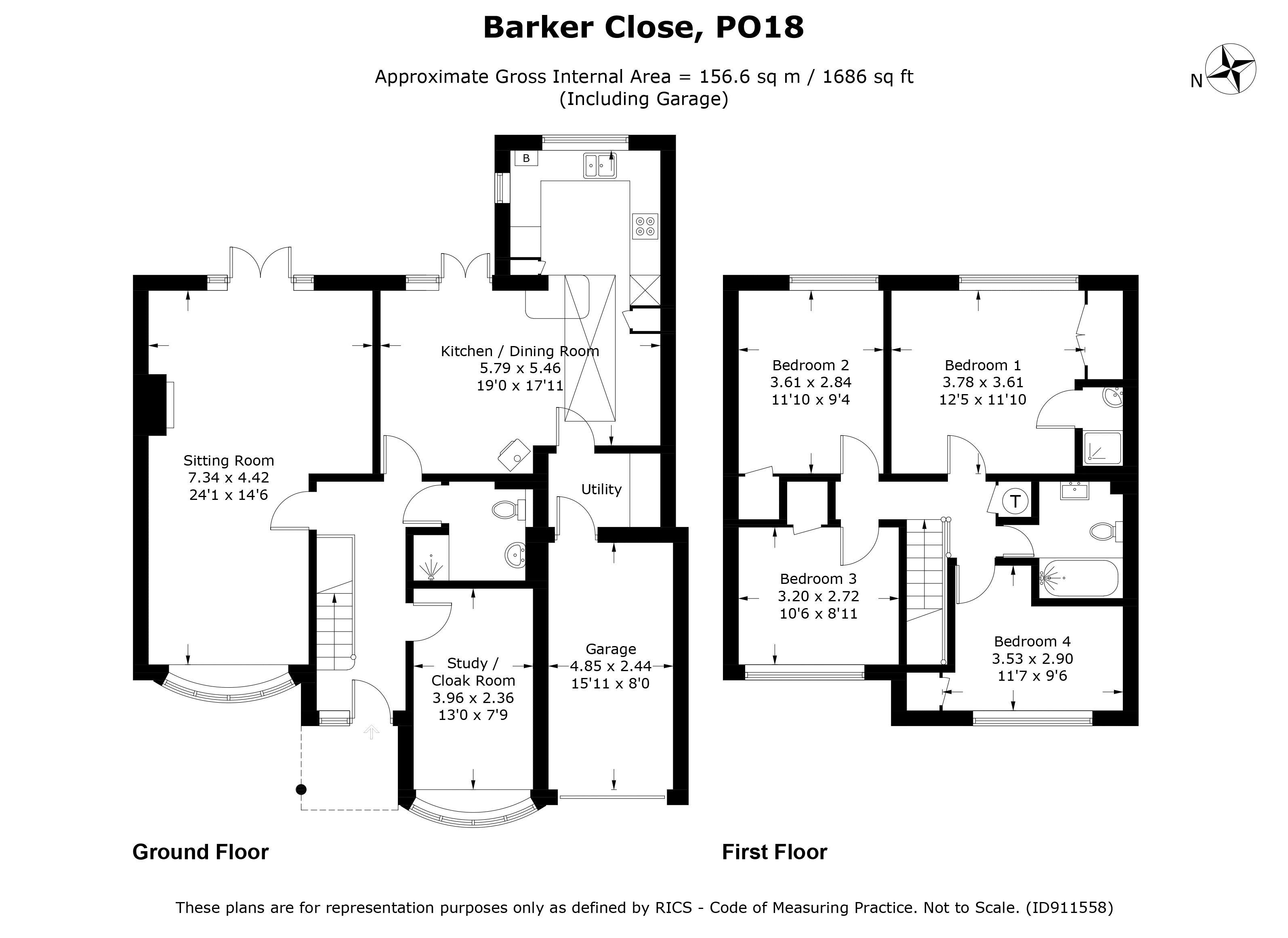 38, Barker Close, Chichester floorplan