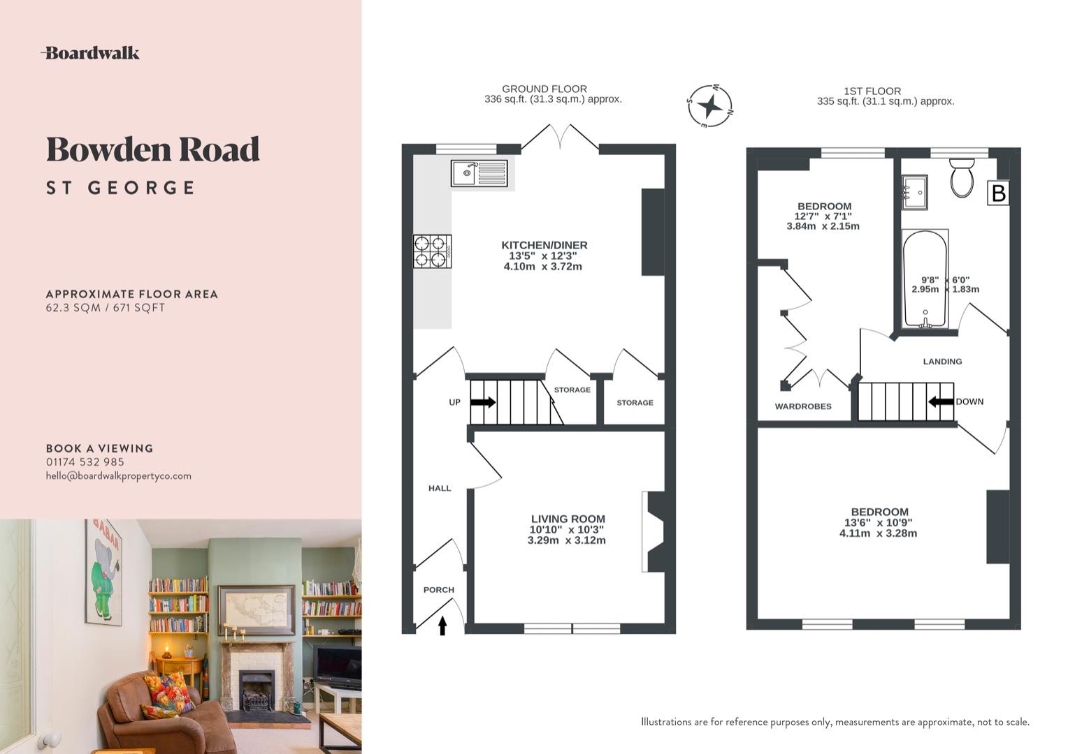 Bowden Road, Whitehall, Bristol BS5, 2 bedroom terraced house for sale