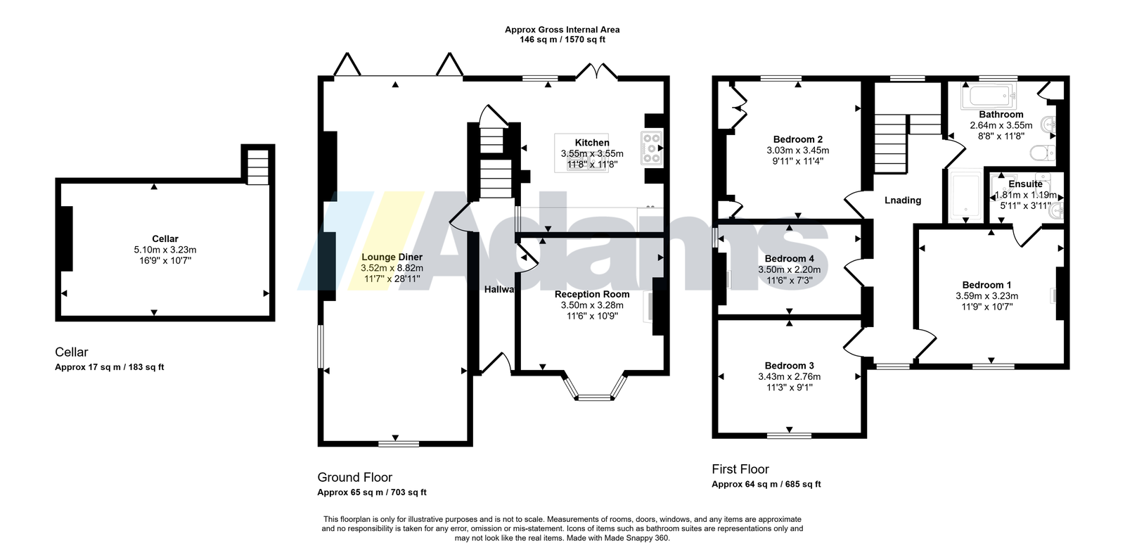 92, Bridge Lane, Frodsham floorplan