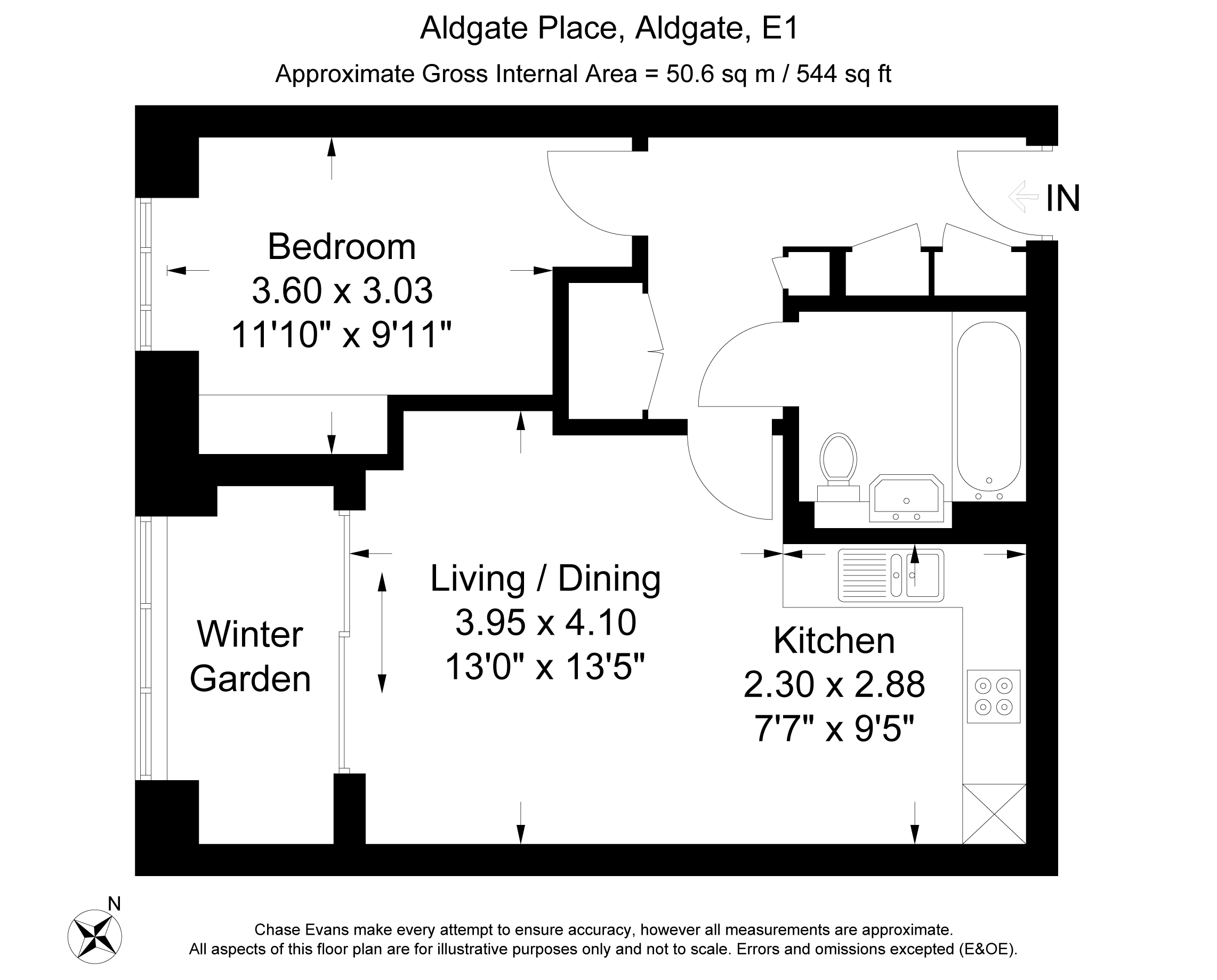1 Bedrooms Flat to rent in Wiverton Tower, Aldgate Place, London E1