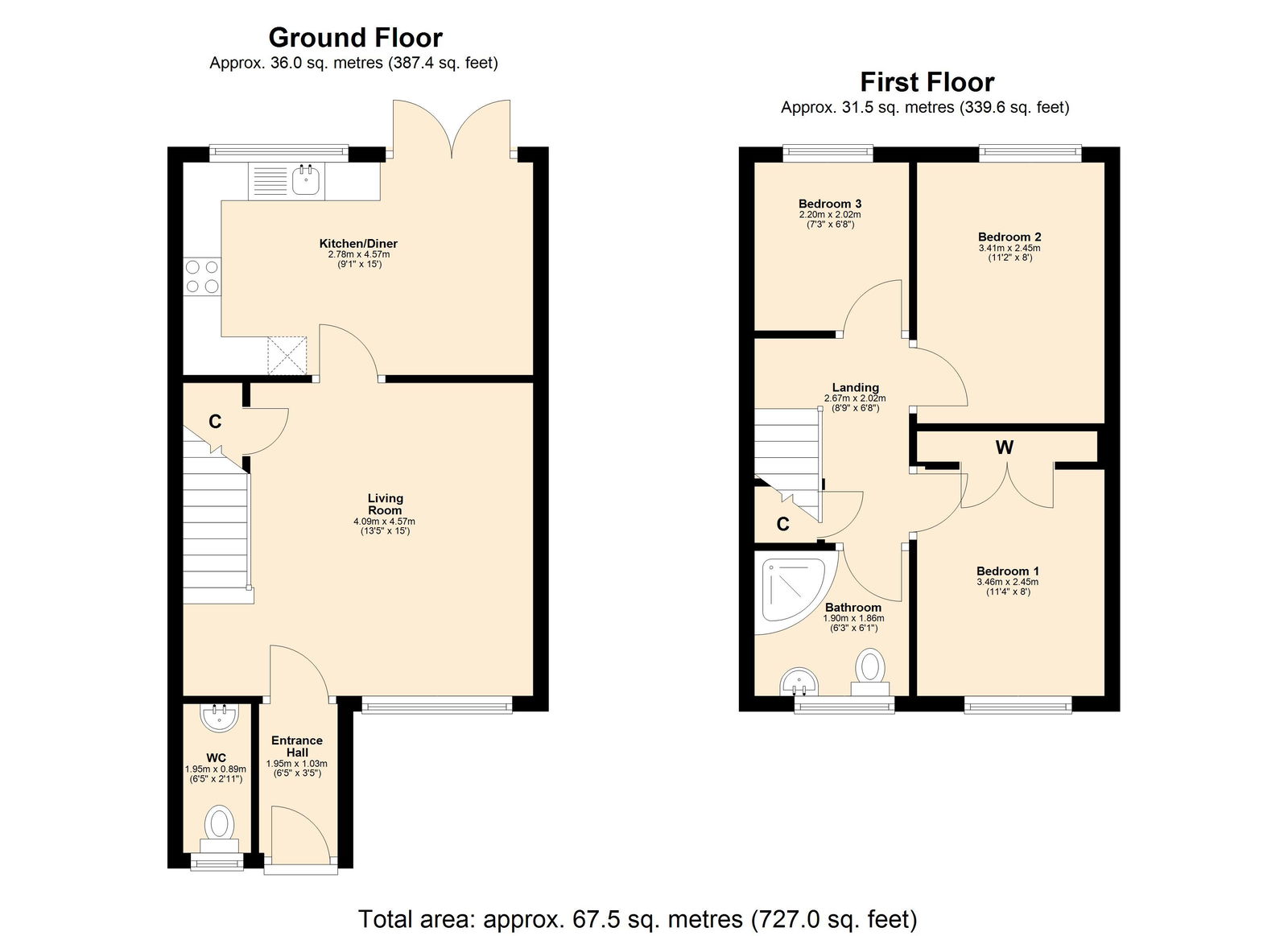 57, Mercury Way, Skelmersdale floorplan