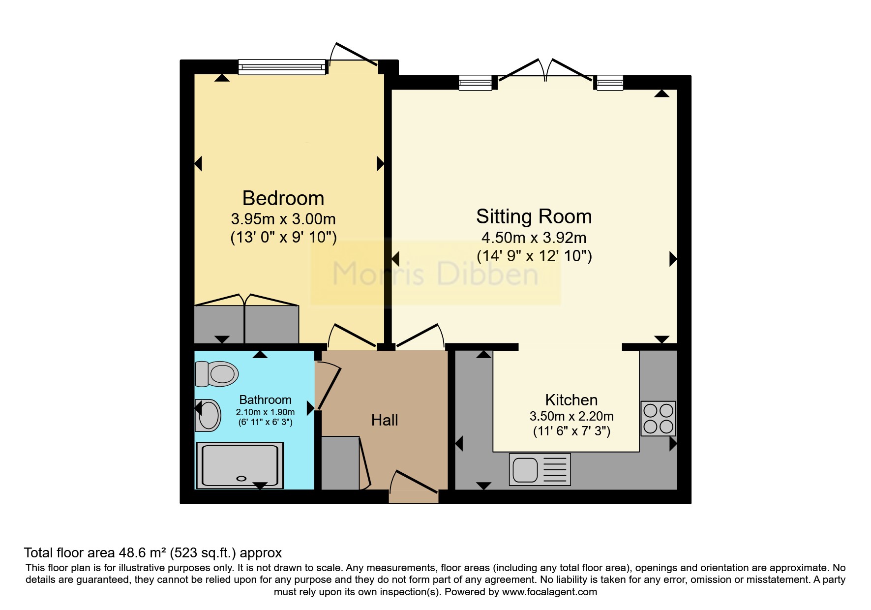 Flat 53, The Gate House, 354, Sea Front, Hampshire floorplan