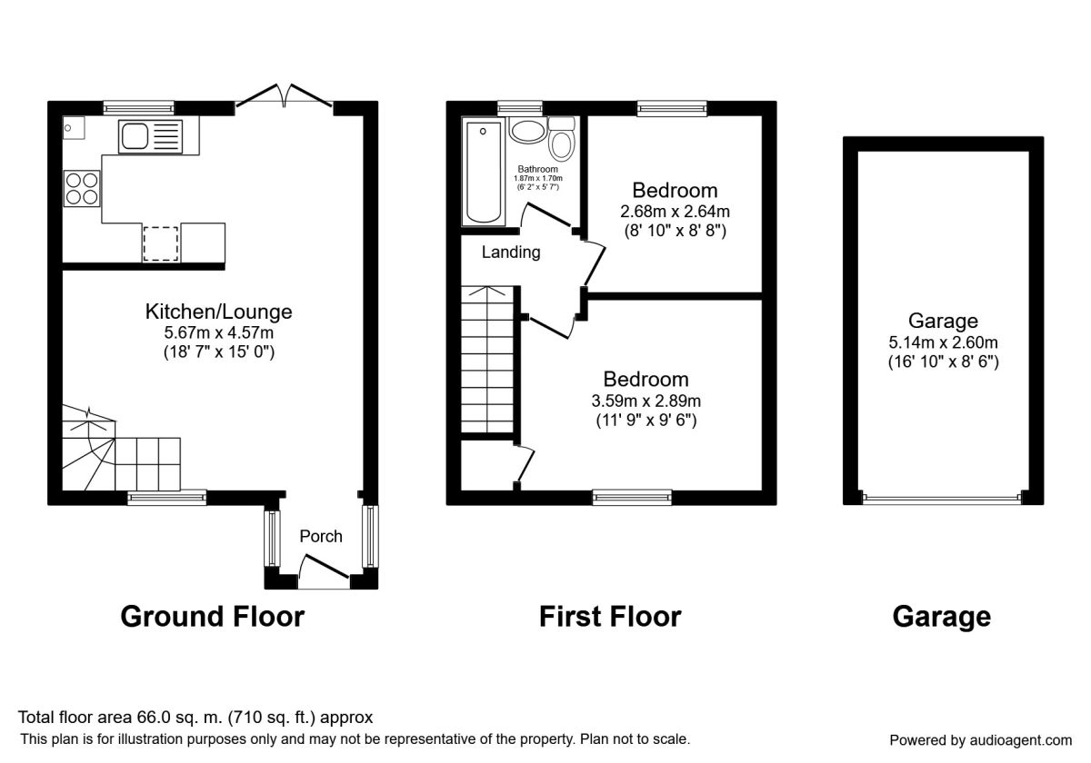 2 Bedrooms Semi-detached house to rent in Wardle Court, Whittle-Le-Woods, Chorley PR6