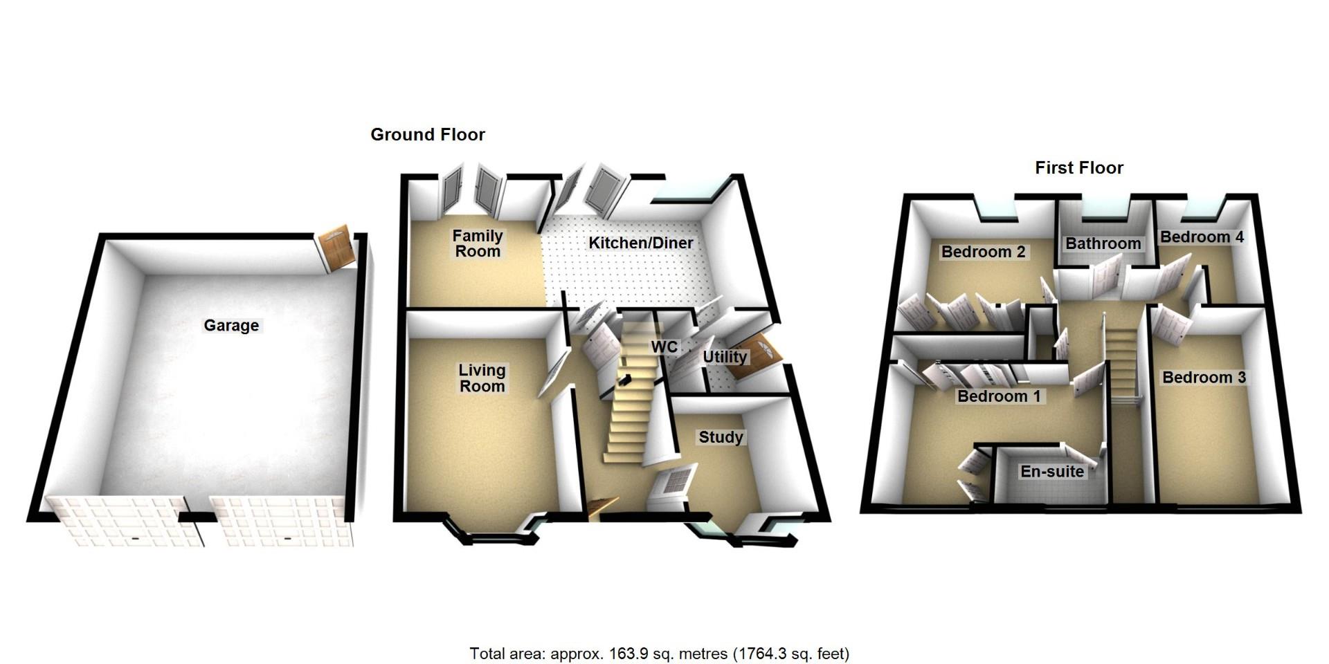 4, Wilding Place, Morpeth floorplan