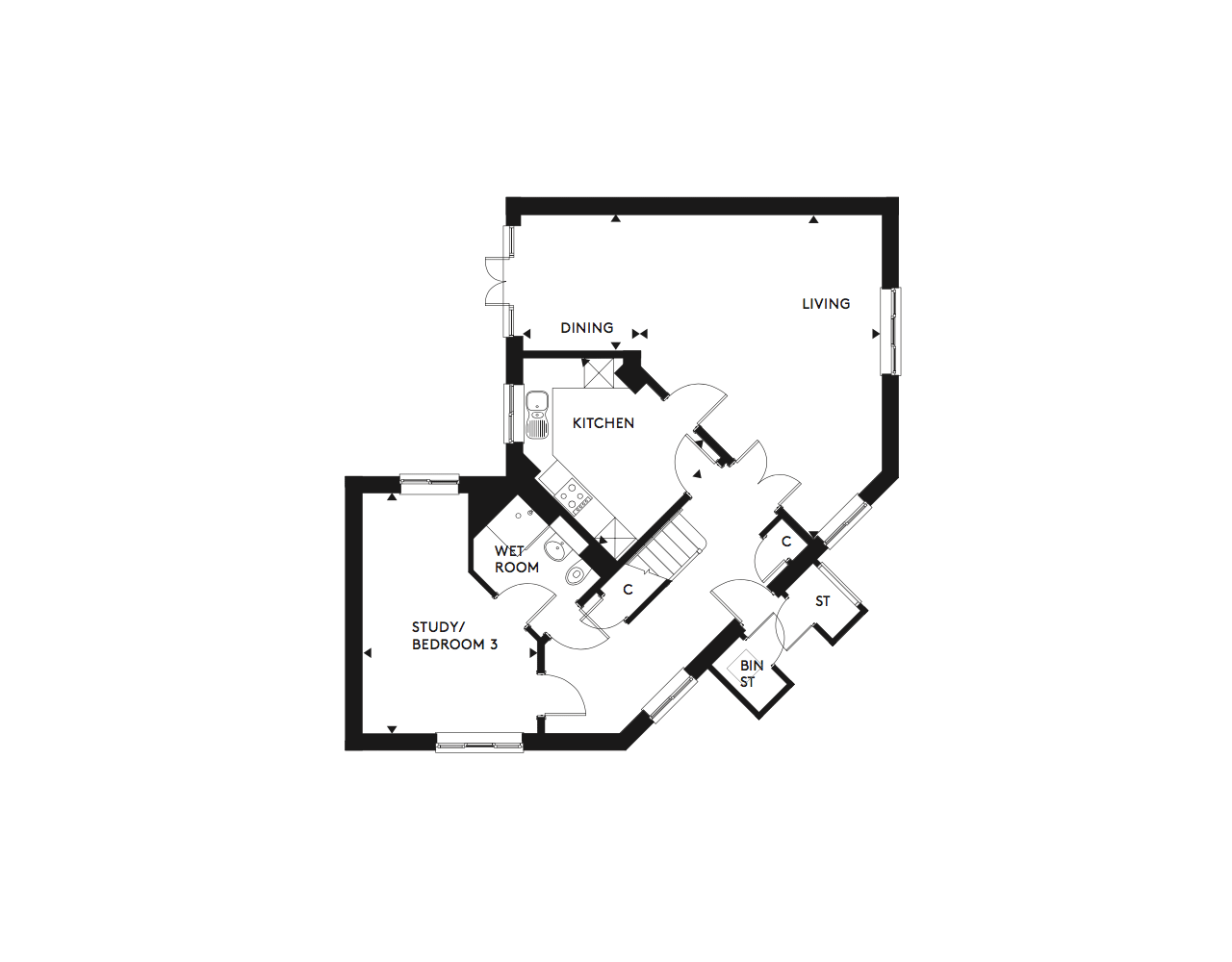 3 Bedrooms Terraced house for sale in Faygate, Horsham, West Sussex RH12