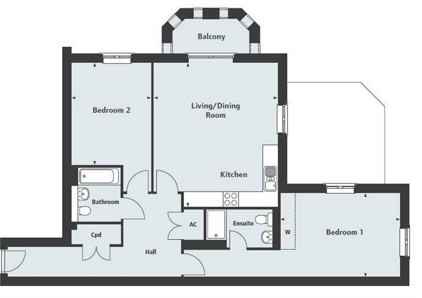 2 Bedrooms Flat for sale in Emerald House, Wilshere Park, Welwyn, Hertfordshire AL6