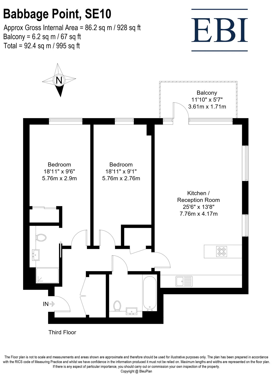 32(L2), Babbage Point, Norman Road, London floorplan