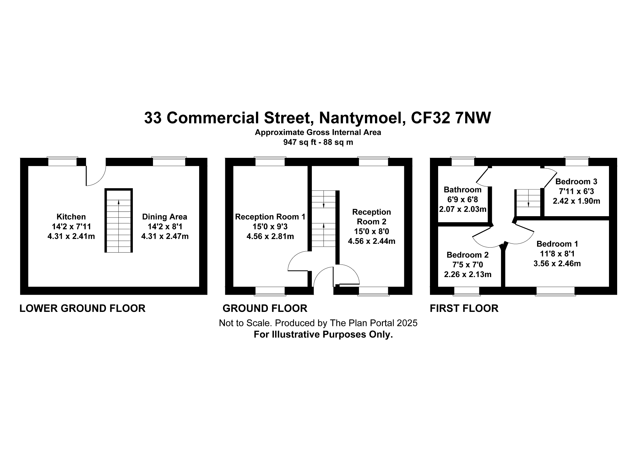 33, Commercial Street, Nantymoel floorplan