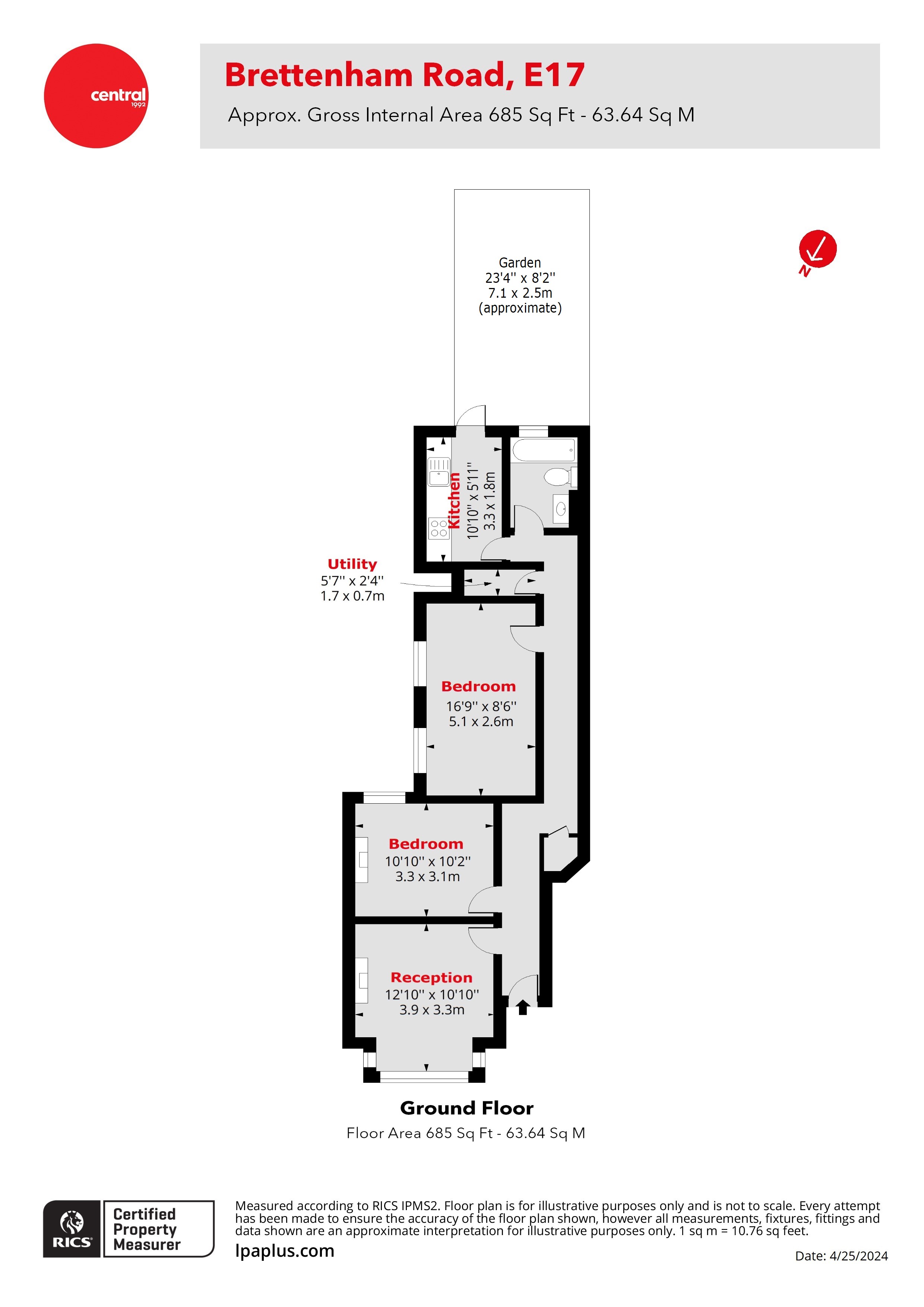 Brettenham Road, London floorplan